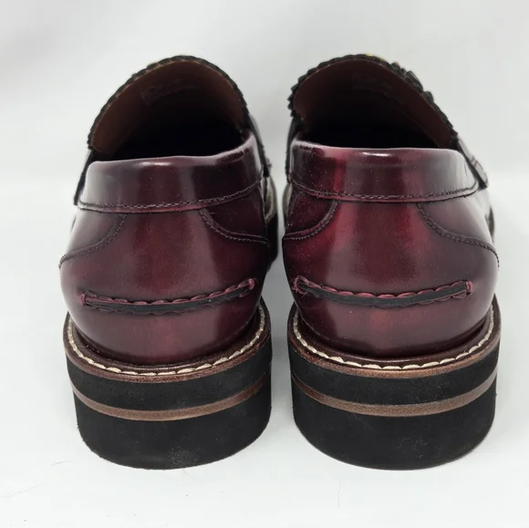 Coach Lenox Loafer In Burgundy With Tea Roses - Picture 4 of 8